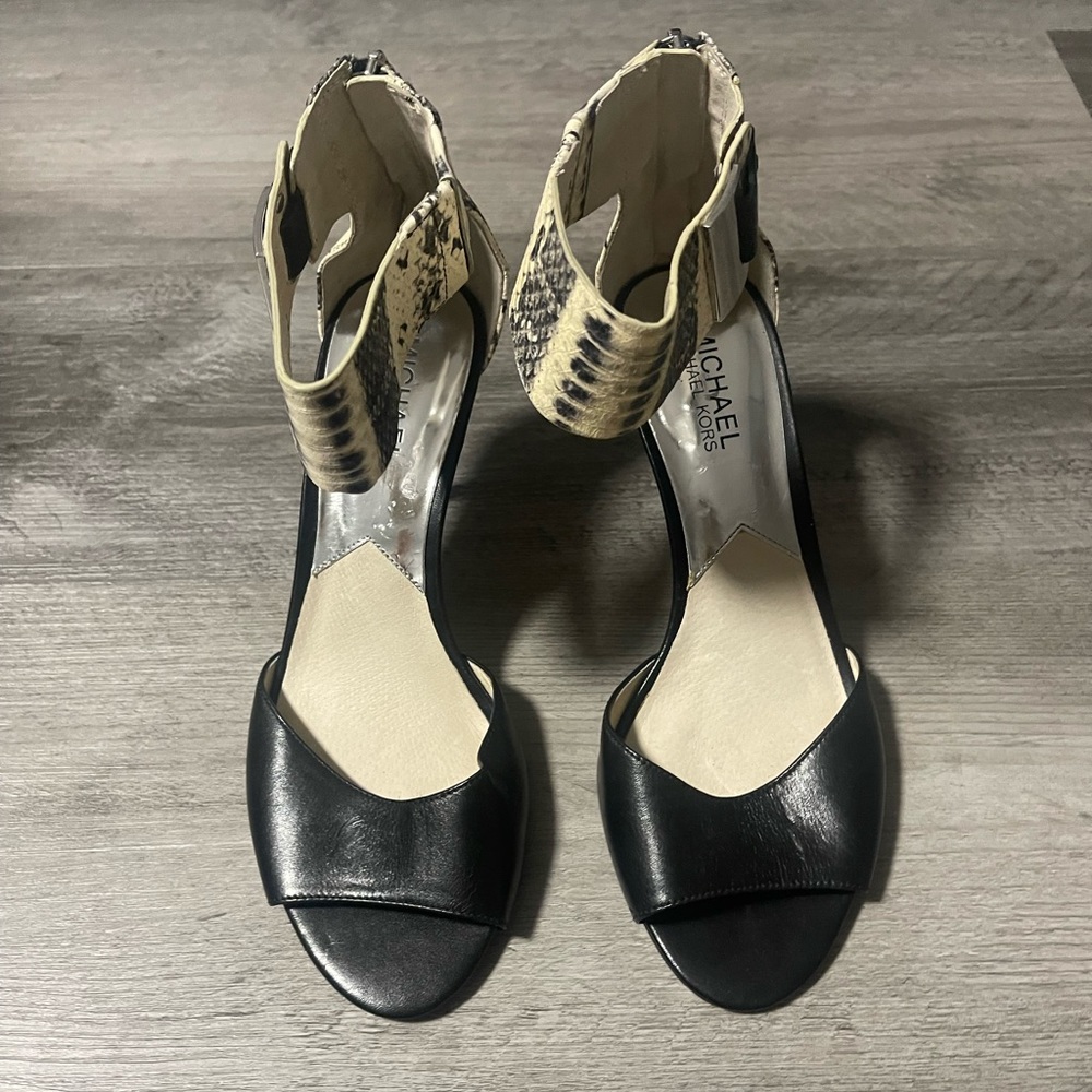 Michael Kors snake print heels, new (never worn)